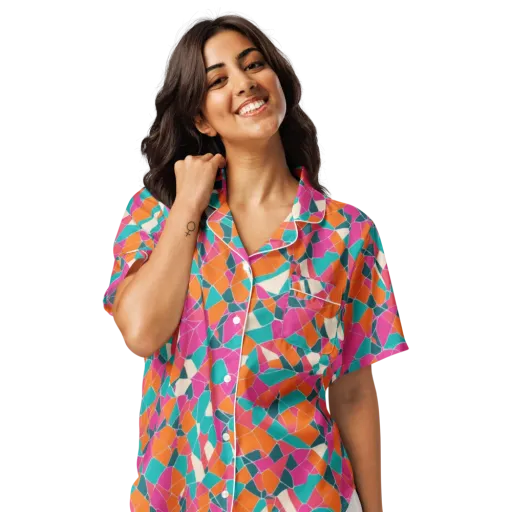 Prism Shatter on a Women's Short Sleeve Pajama Top