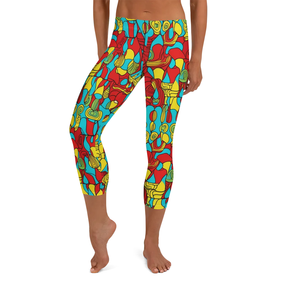 Chromatic Curio on Capri Leggings — Front