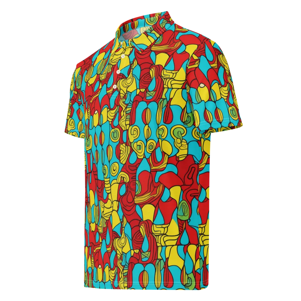 Chromatic Curio on Men's Slim Fit Polo Shirt — Left Front