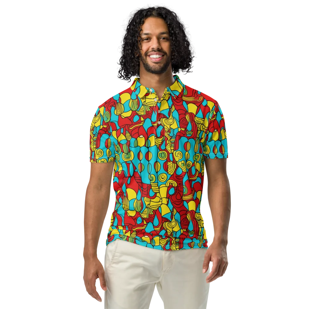 Chromatic Curio on Men's Slim Fit Polo Shirt — Front