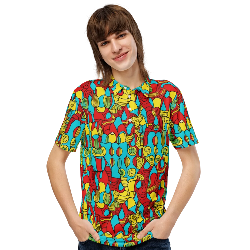 Chromatic Curio on Men's Slim Fit Polo Shirt — Front