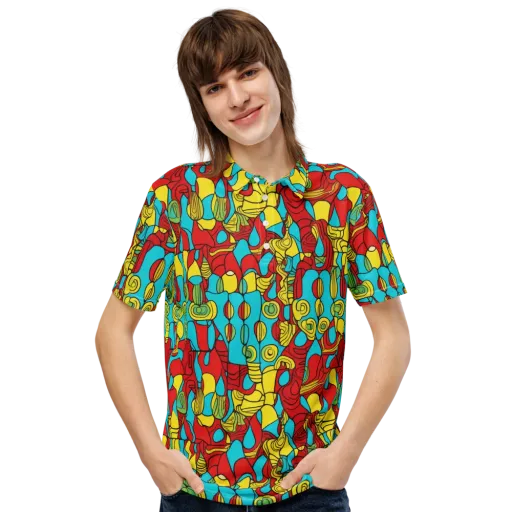 Chromatic Curio on a Men's Slim Fit Polo Shirt
