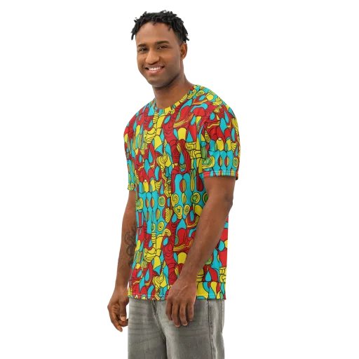 Chromatic Curio on a Men's Cotton Crew Neck T-Shirt
