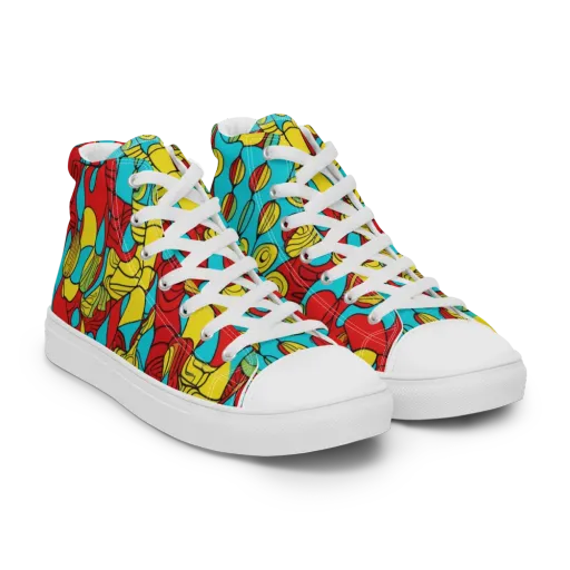 Chromatic Curio on a Men's High Top Canvas Shoes