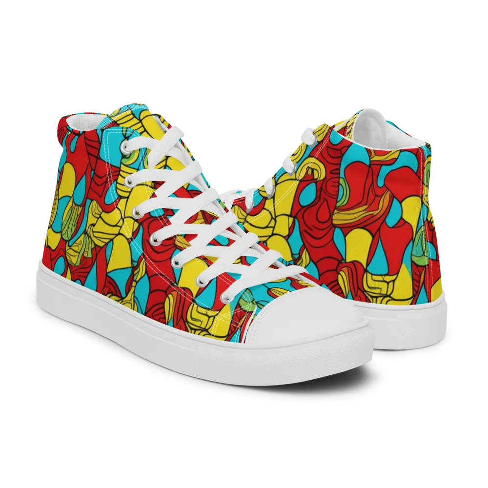 Chromatic Curio on Men's High Top Canvas Shoes — Right