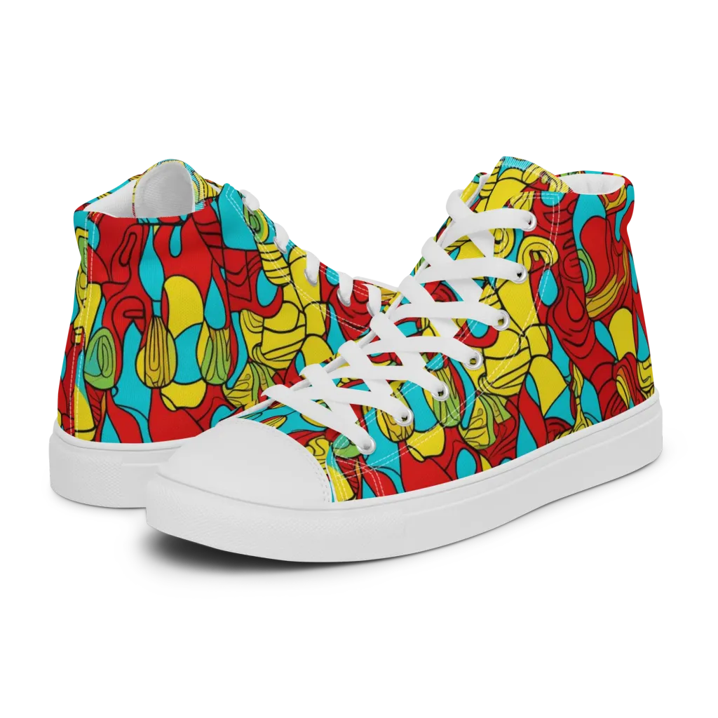 Chromatic Curio on Women's High Top Canvas Shoes — Left