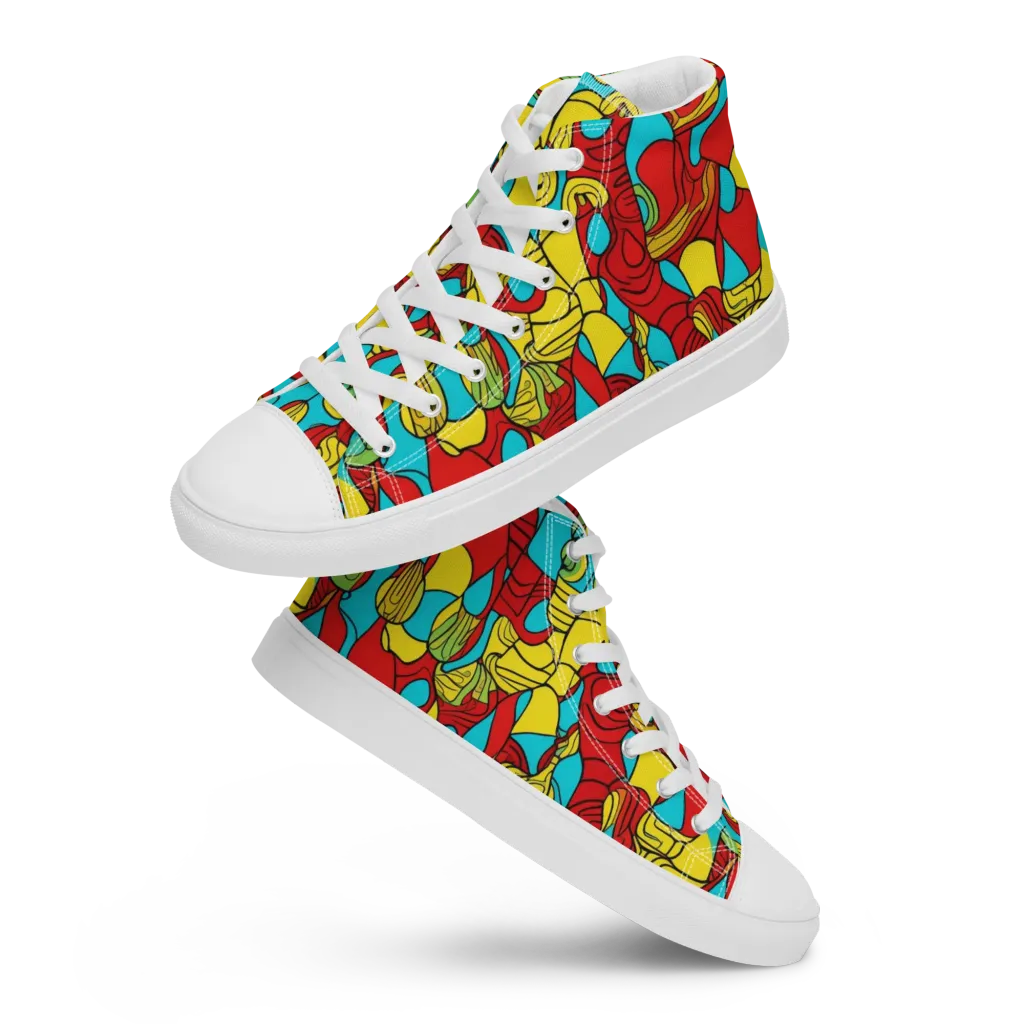 Chromatic Curio on Women's High Top Canvas Shoes — Front