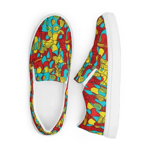 Chromatic Curio on a Men's Slip-On Canvas Shoes