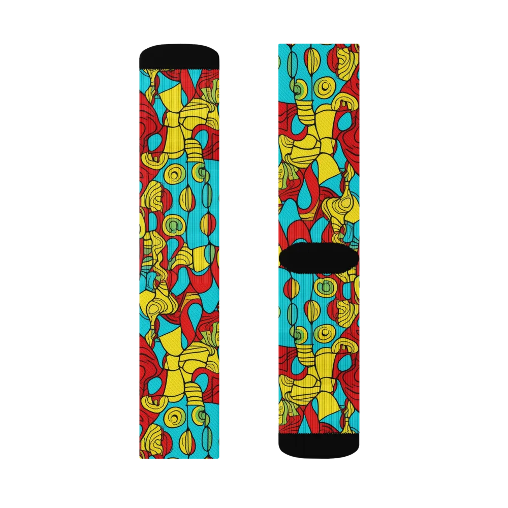 Chromatic Curio on Socks — Right Sock