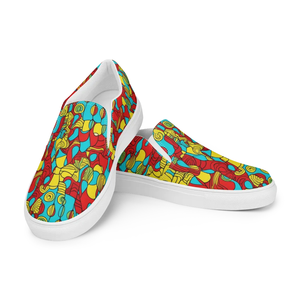 Chromatic Curio on Women's Slip-On Canvas Shoes — Left Front