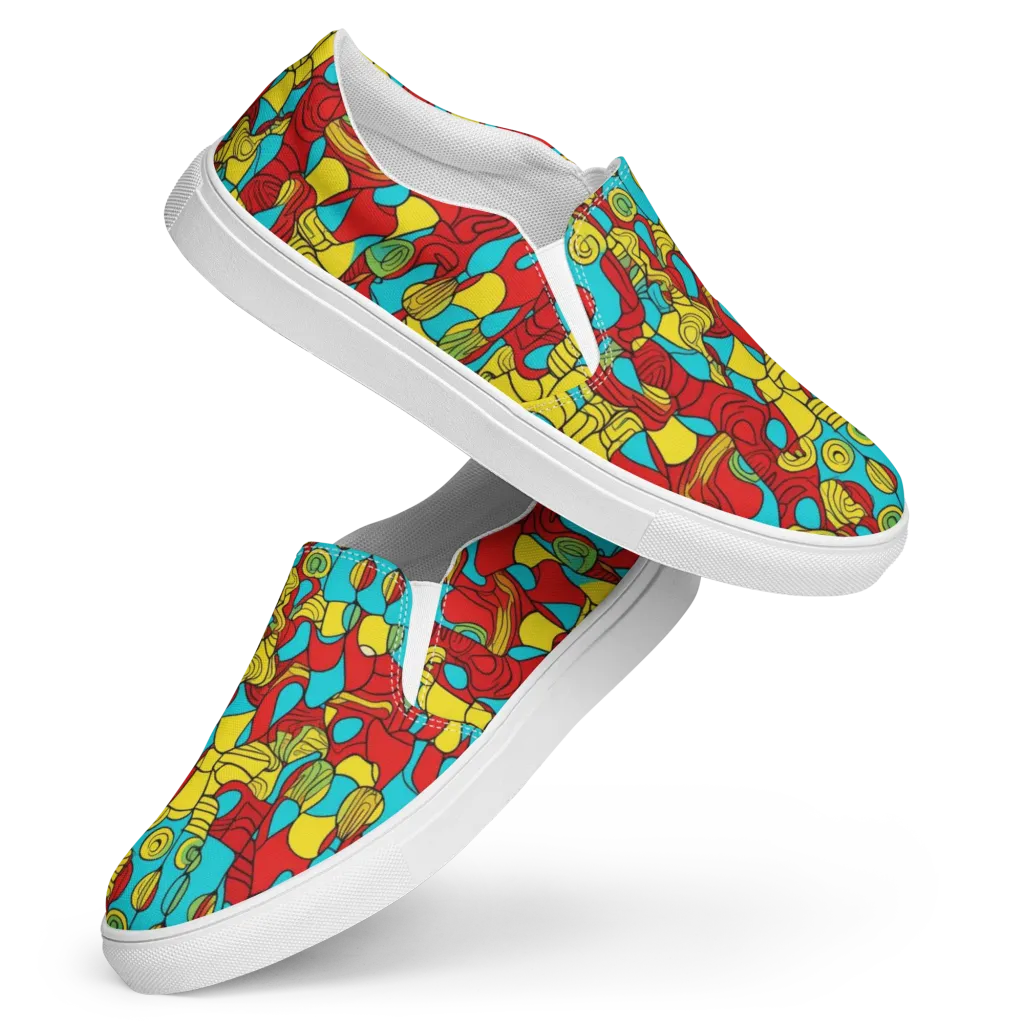 Chromatic Curio on Women's Slip-On Canvas Shoes — Front
