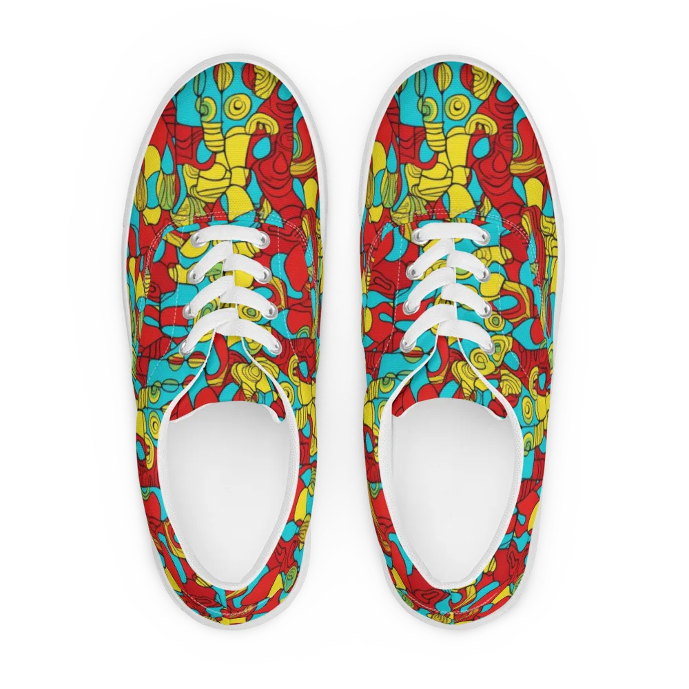 Chromatic Curio on Men's Lace-Up Canvas Shoes — Front