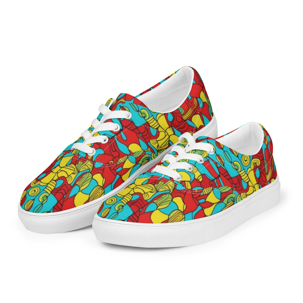 Chromatic Curio on Men's Lace-Up Canvas Shoes — Left Front