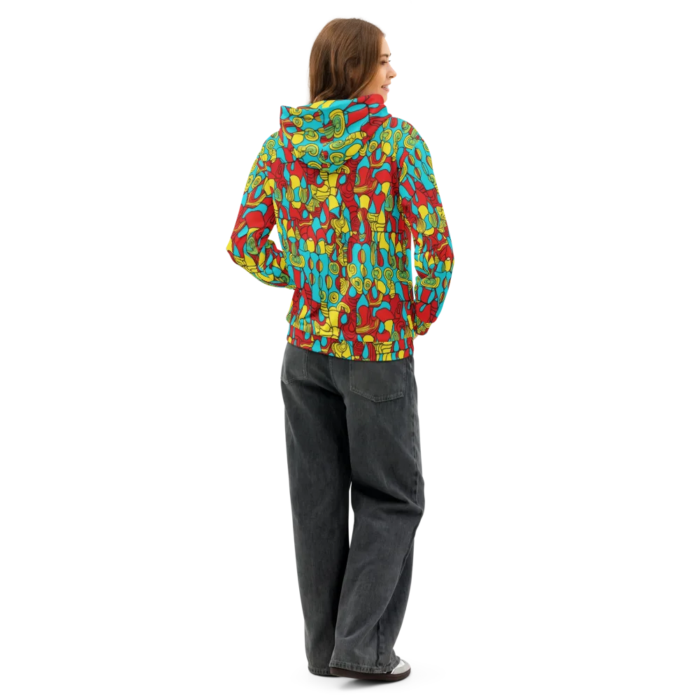 Chromatic Curio on Cotton Hoodie — Back