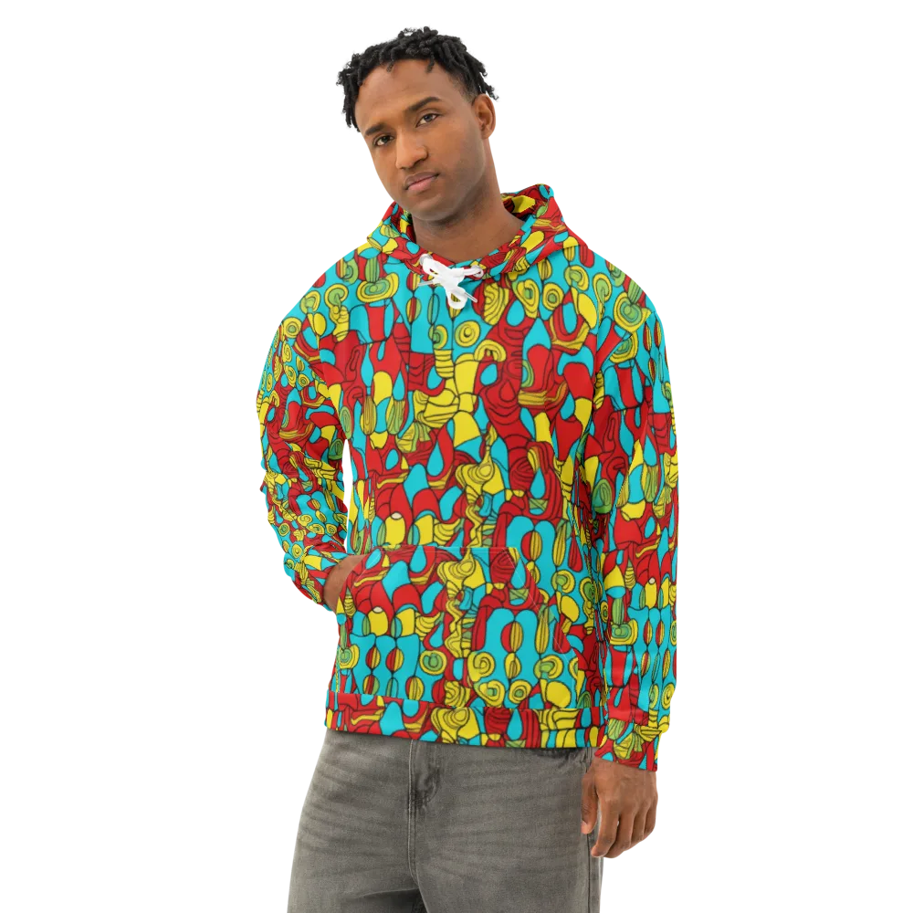 Chromatic Curio on Cotton Hoodie — Left Front