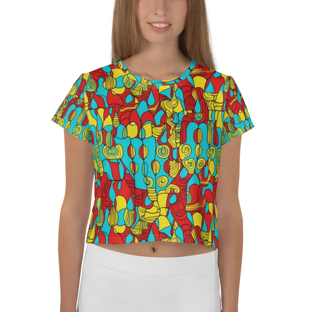 Chromatic Curio on Crop Tee — Front