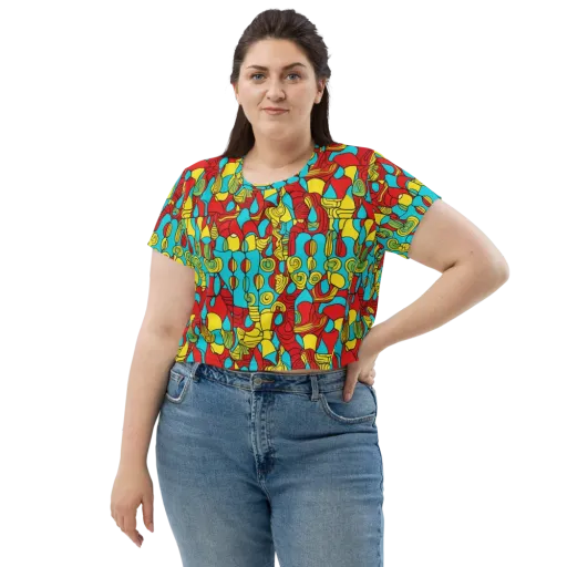 Chromatic Curio on a Crop Tee