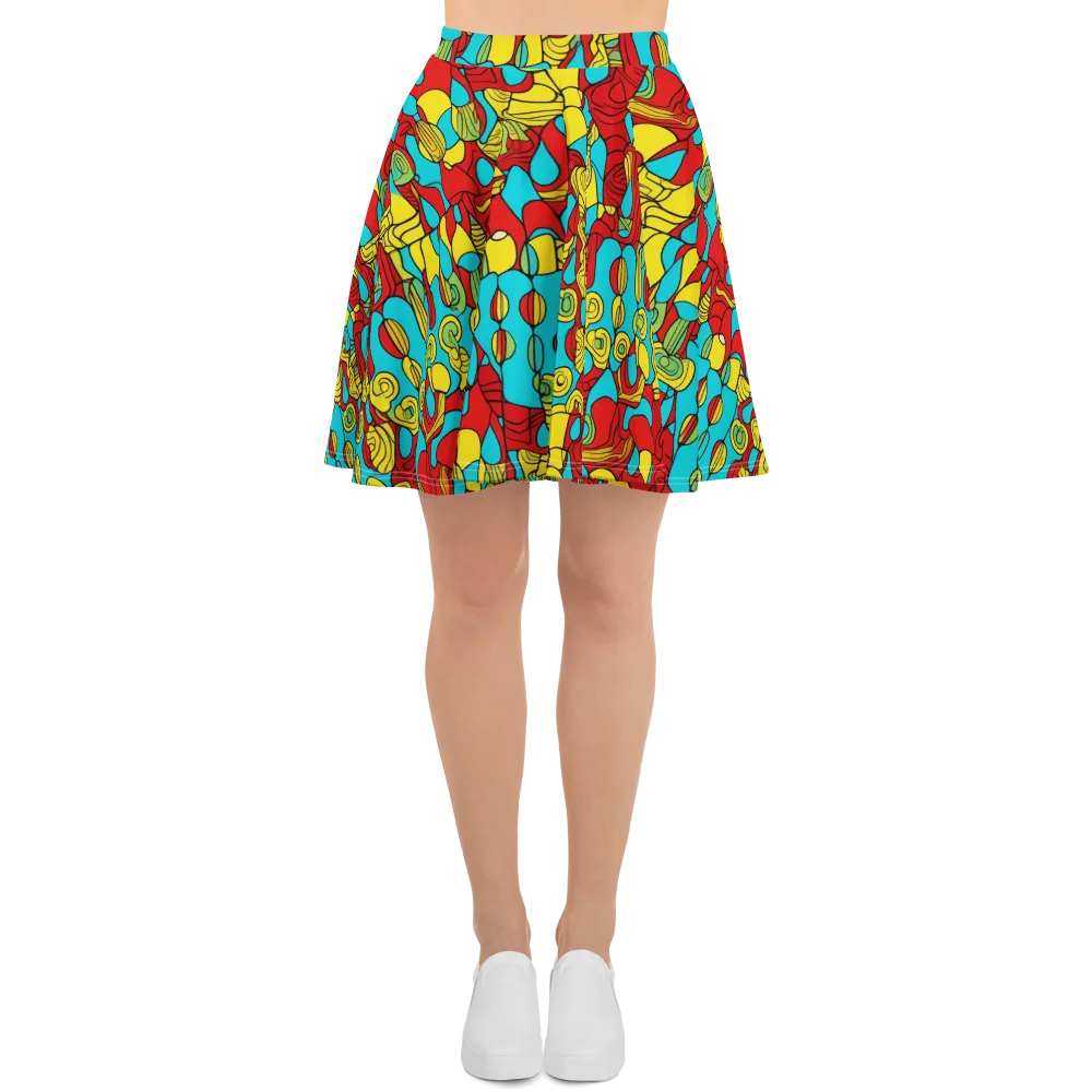 Chromatic Curio on Skater Skirt — Front