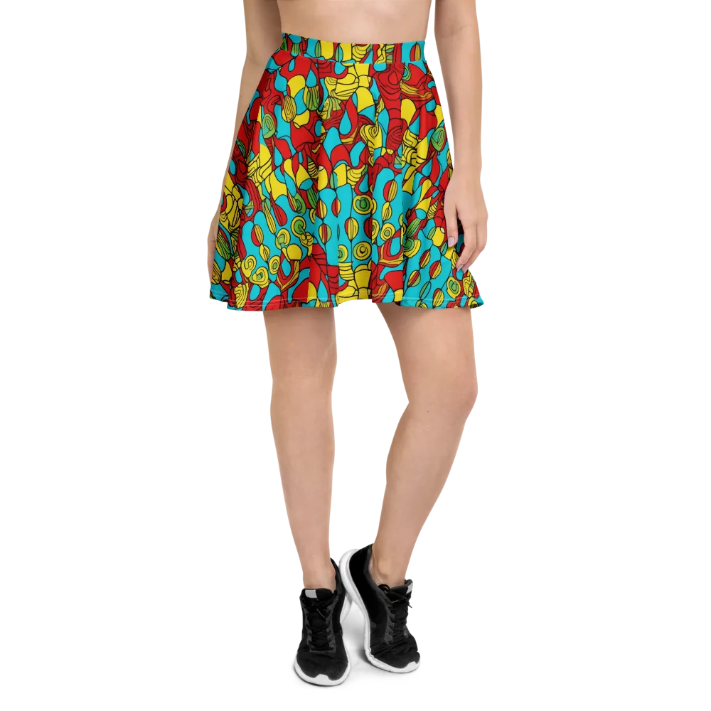 Chromatic Curio on Skater Skirt — Front