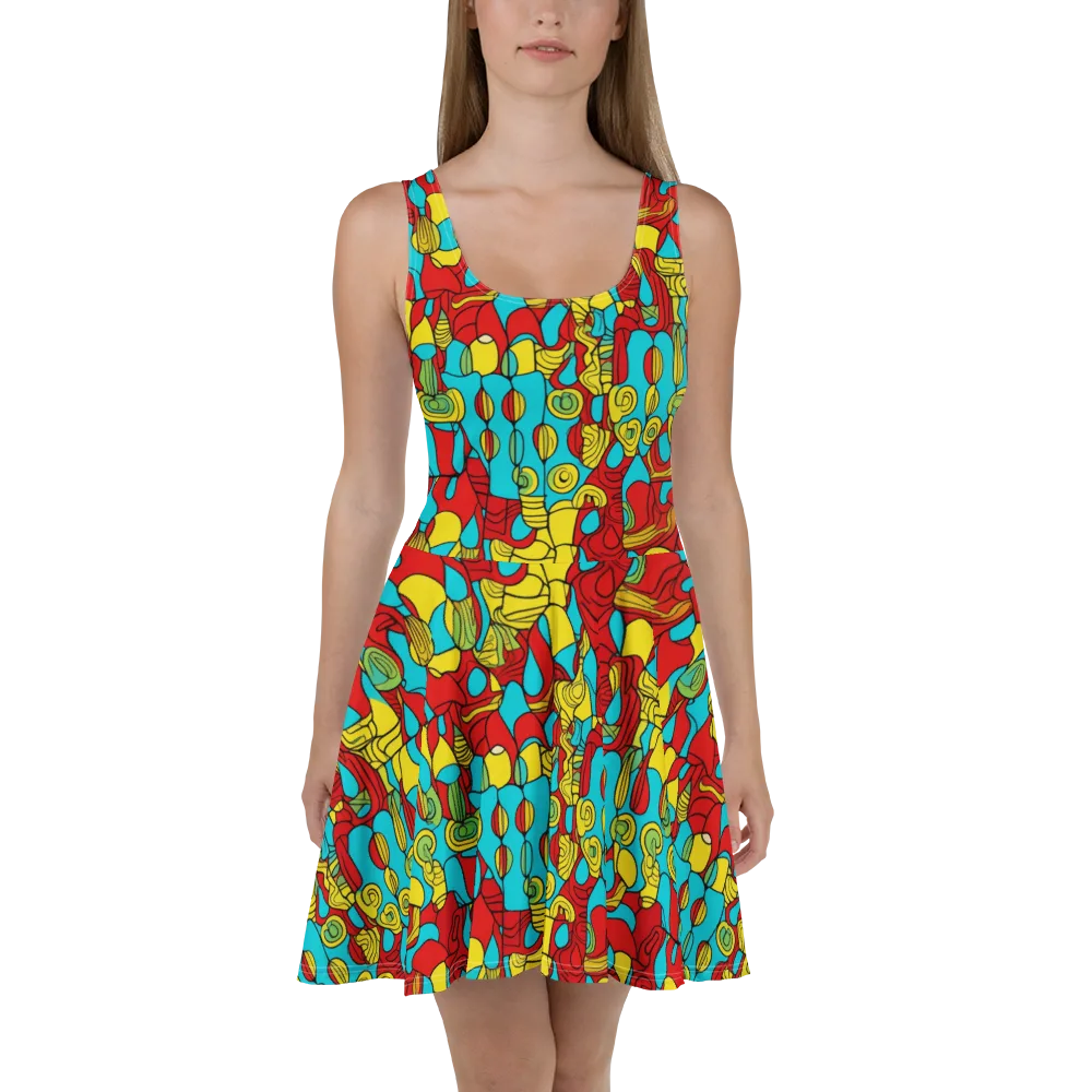 Chromatic Curio on Skater Dress — Front
