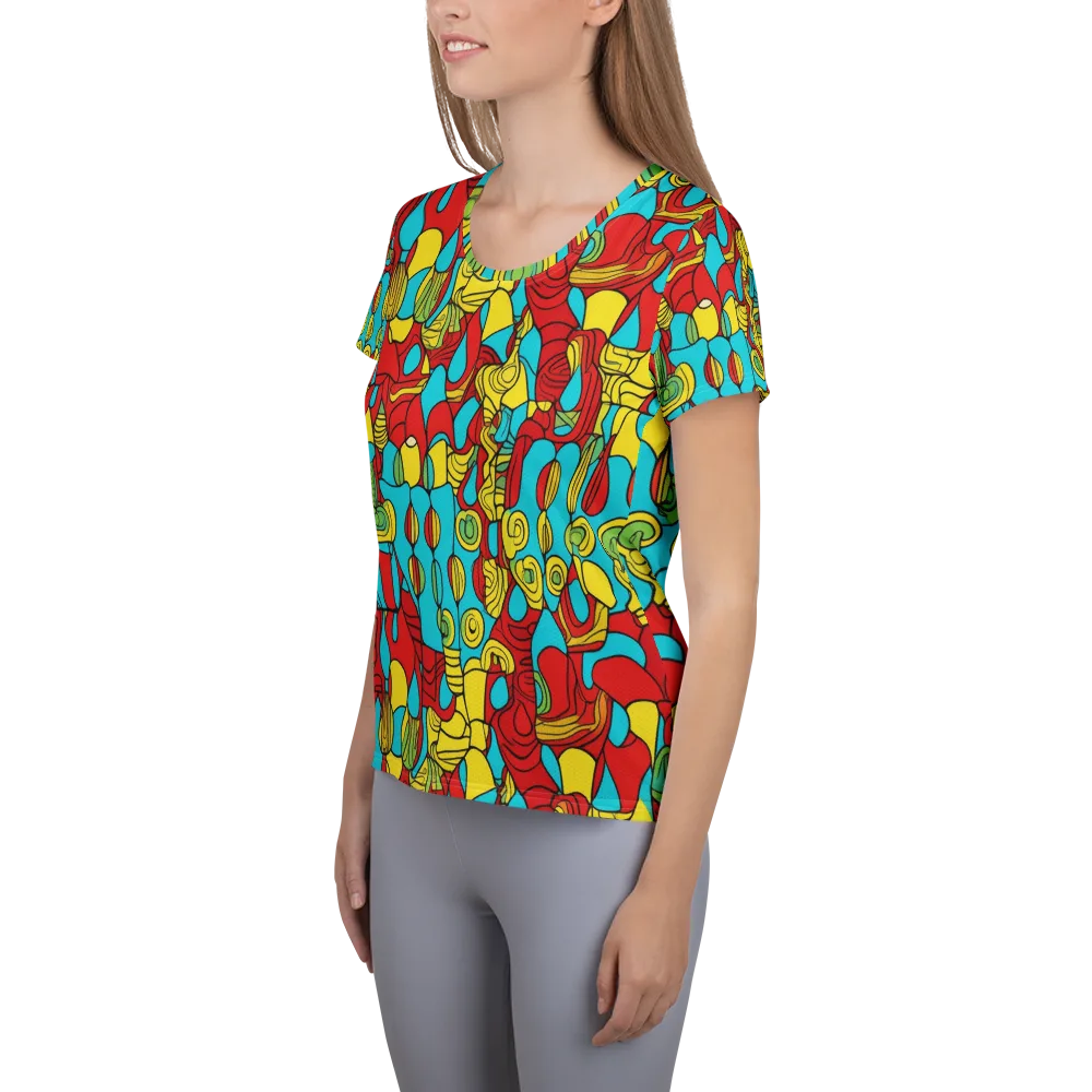Chromatic Curio on Women's Athletic T-Shirt — Left