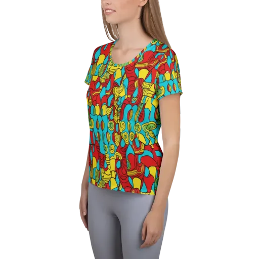 Chromatic Curio on a Women's Athletic T-Shirt