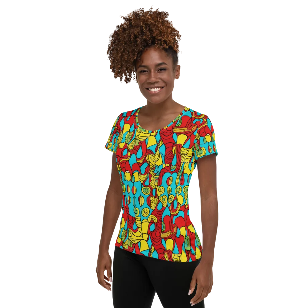 Chromatic Curio on Women's Athletic T-Shirt — Left