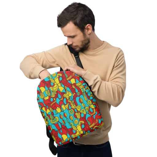 Chromatic Curio on a Minimalist Backpack