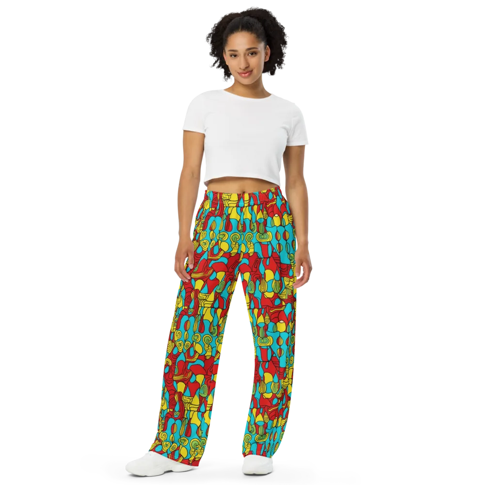 Chromatic Curio on Wide-Leg Pants — Front