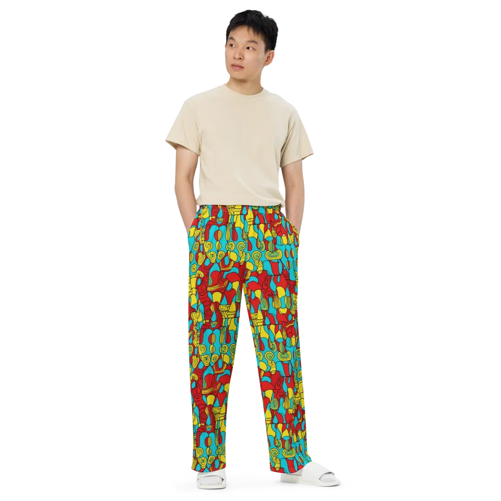 Chromatic Curio on Wide-Leg Pants — Front