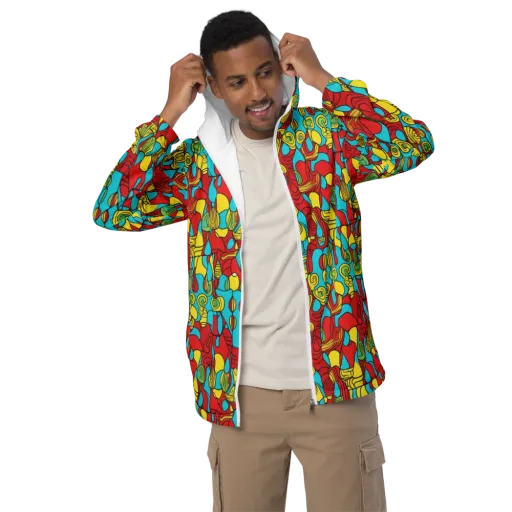 Chromatic Curio on a Men's Windbreaker