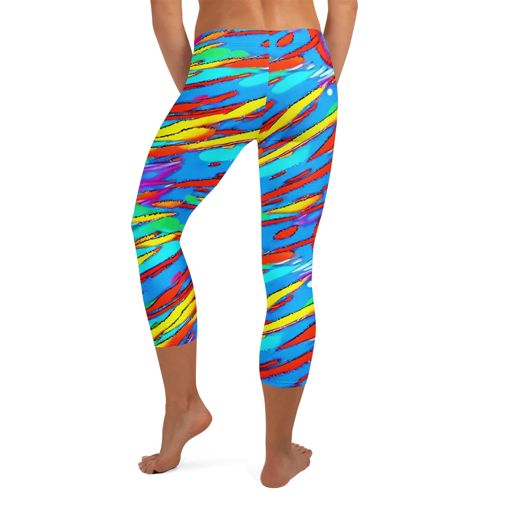 Azure Impact on Capri Leggings — Back