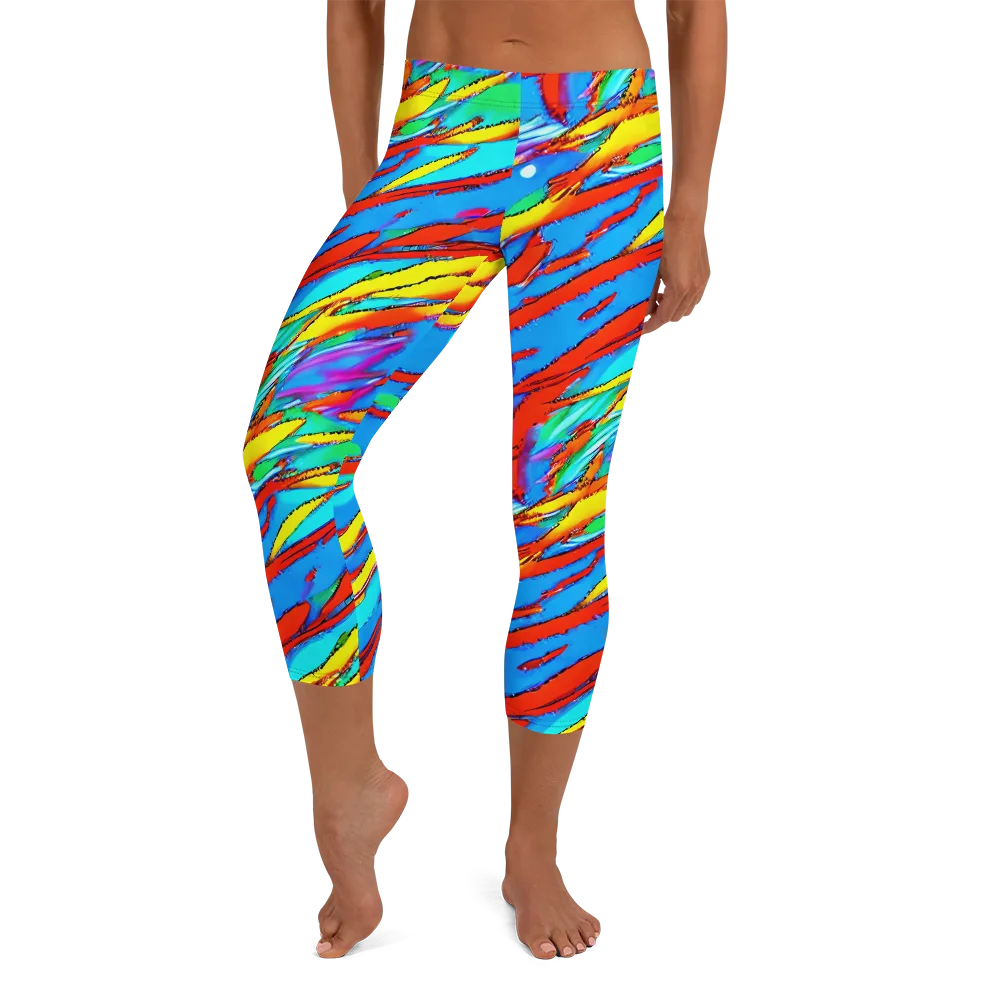 Azure Impact on Capri Leggings — Front