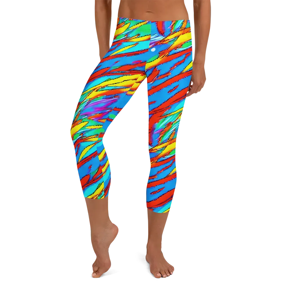 Azure Impact on Capri Leggings — Front