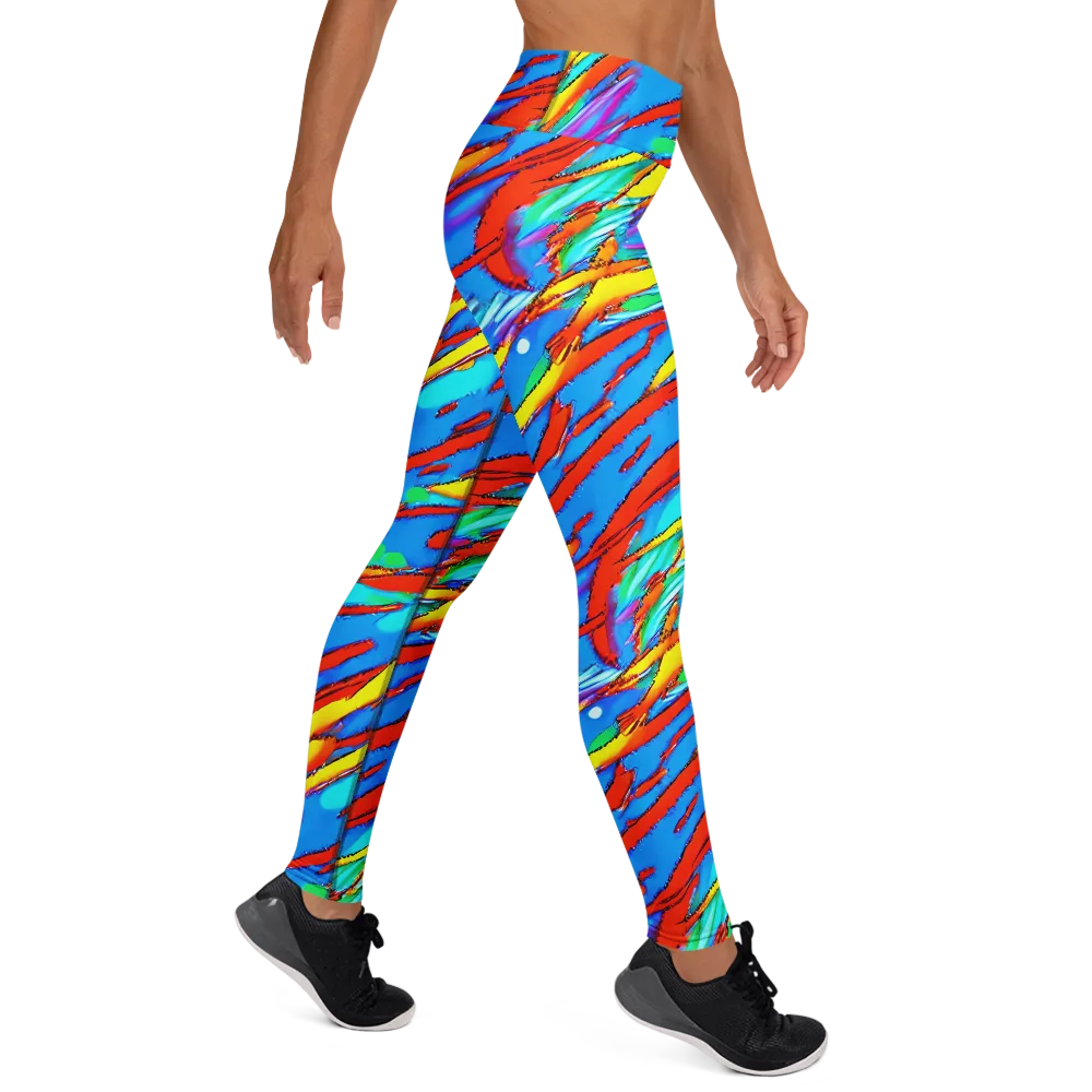 Azure Impact on Yoga Leggings — Right