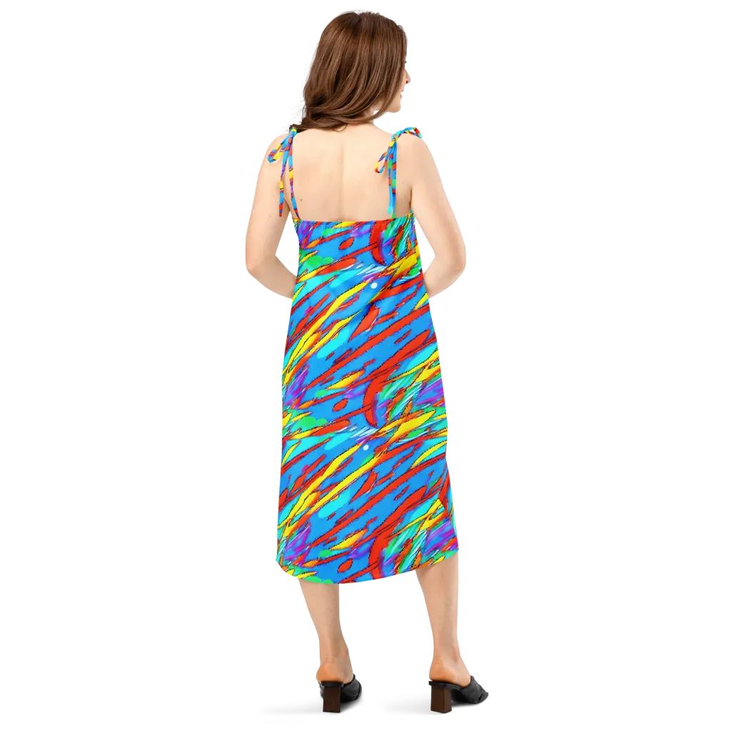 Azure Impact on Slip Dress — Back