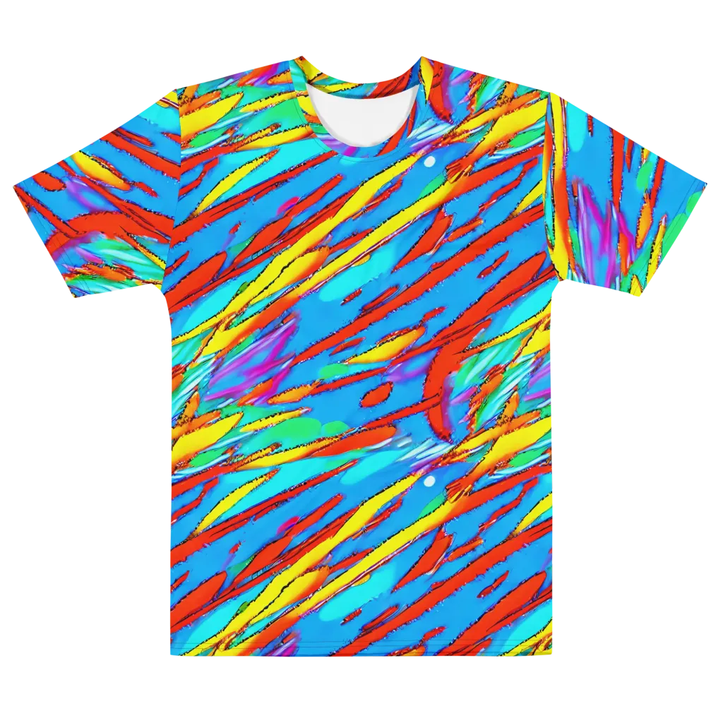Azure Impact on Men's Cotton Crew Neck T-Shirt — Front