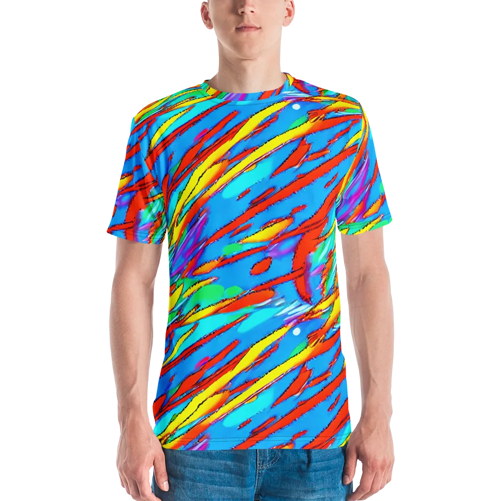 Azure Impact on Men's Crew Neck T-Shirt — Front