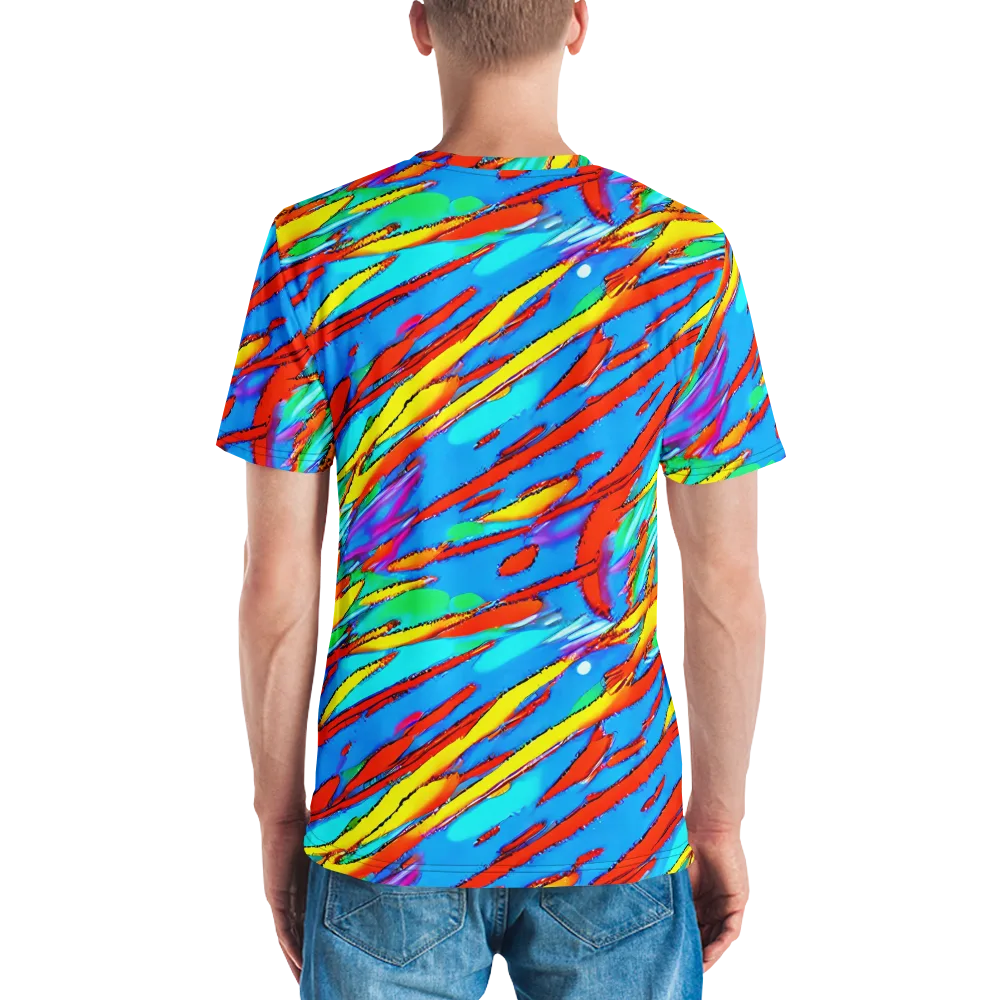 Azure Impact on Men's Crew Neck T-Shirt — Back