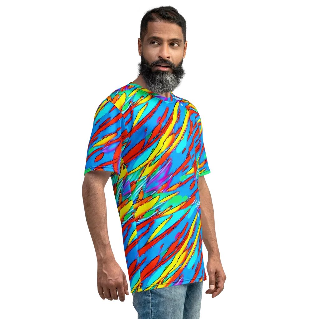 Azure Impact on Men's Crew Neck T-Shirt — Right