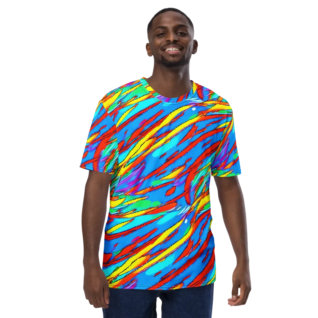Azure Impact on Men's Crew Neck T-Shirt — Front