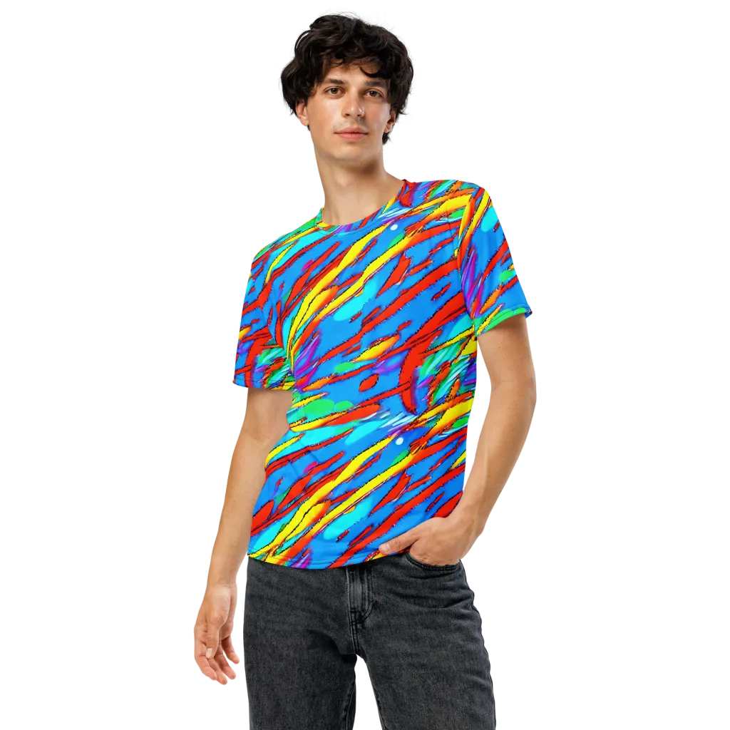 Azure Impact on Men's Crew Neck T-Shirt — Front