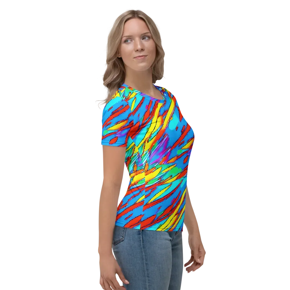 Azure Impact on Women's Crew Neck T-Shirt — Right