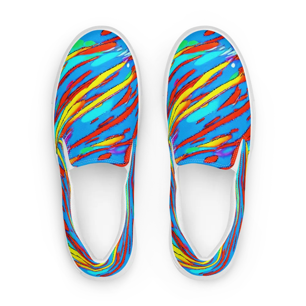 Azure Impact on Men's Slip-On Canvas Shoes — Front