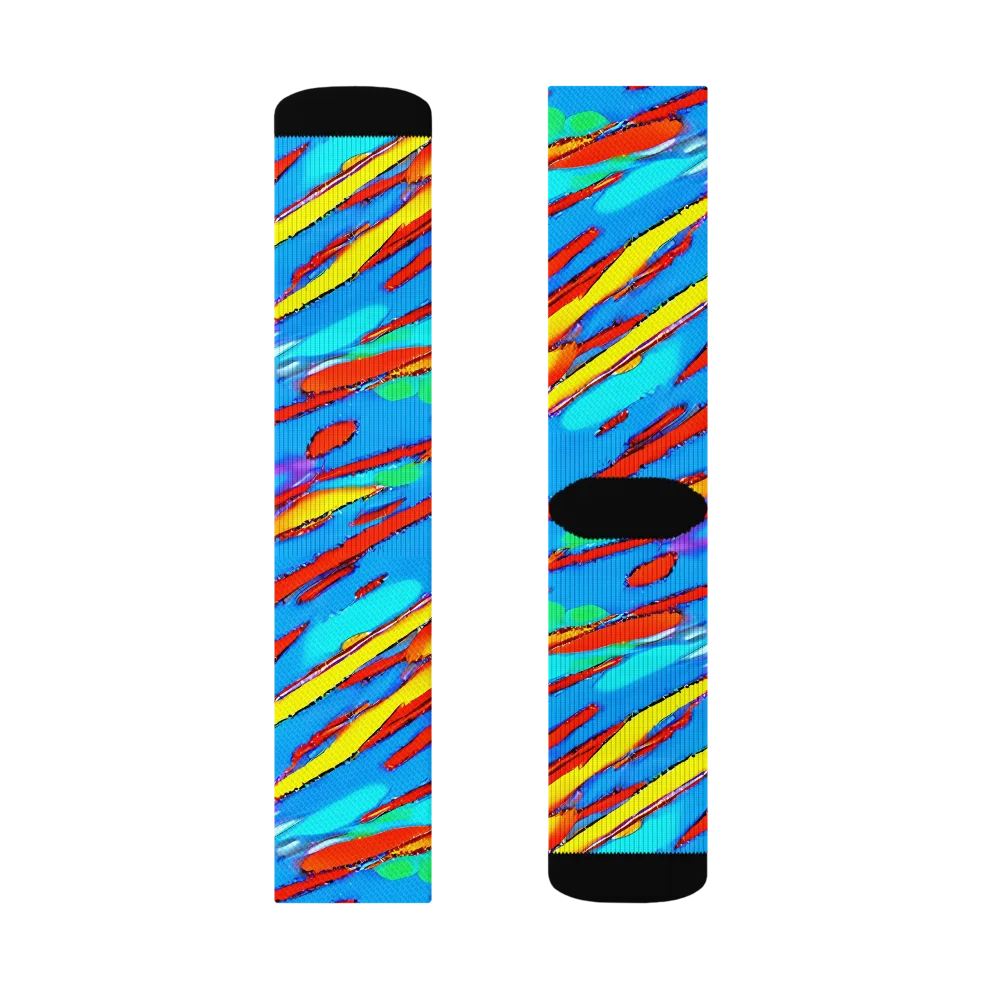 Azure Impact on Socks — Left Sock