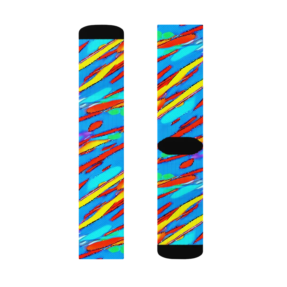 Azure Impact on Socks — Right Sock