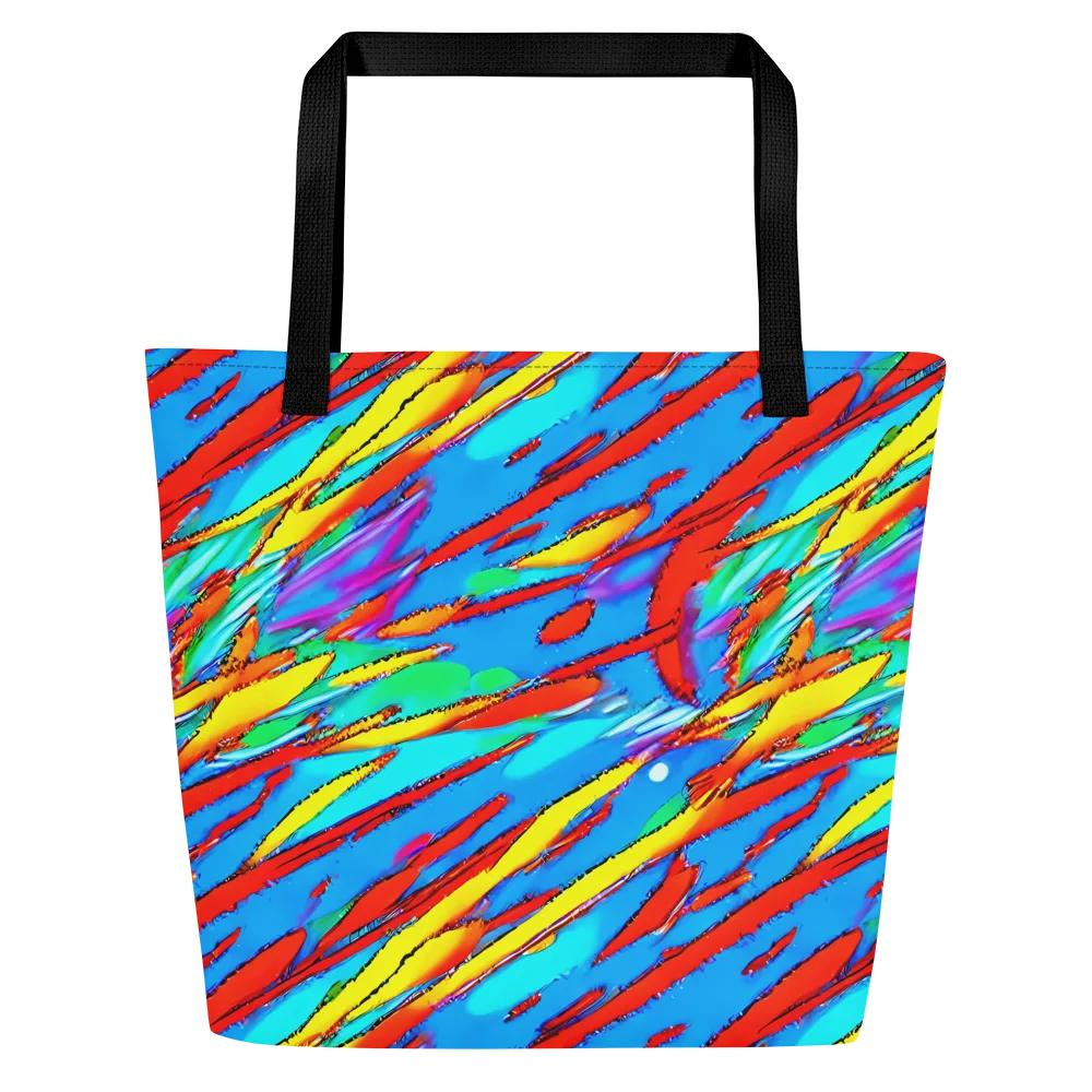 Azure Impact on Large Tote Bag W/ Pocket — Front