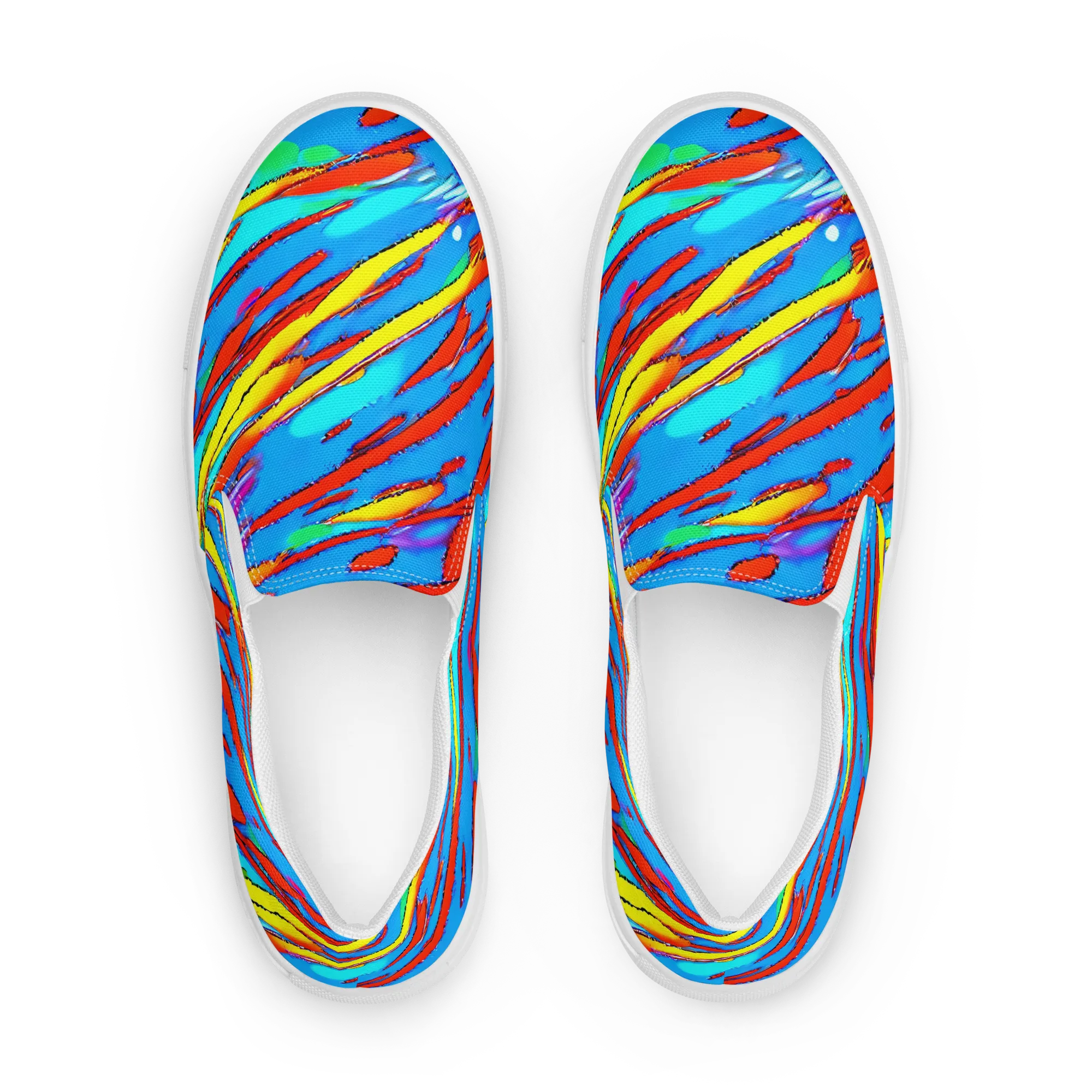 Azure Impact on Women's Slip-On Canvas Shoes — Front