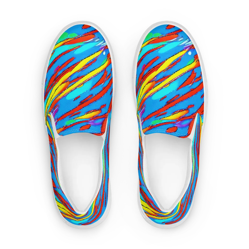 Azure Impact on Women's Slip-On Canvas Shoes — Front