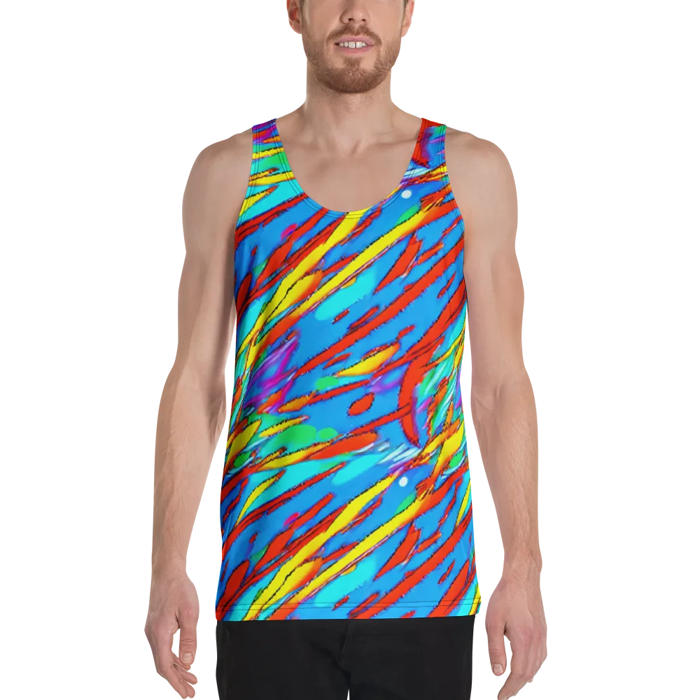 Azure Impact on Men's Tank Top — Front